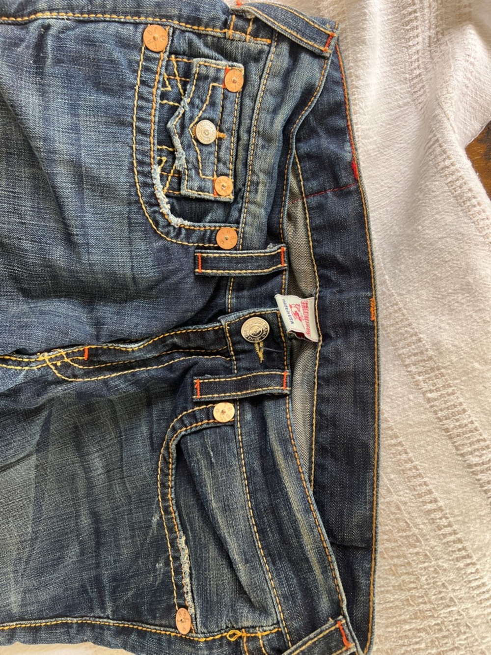 Men’s True Religion Distressed Jeans 36x34 - Picture 2 of 5